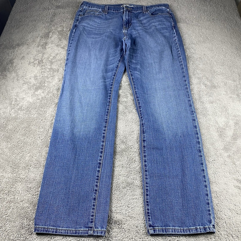 Levis 505 Straight Leg Jeans Womens 14L 34x31 Blue‎ Medium Wash
